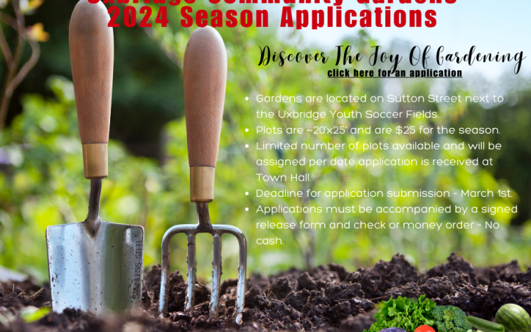 Uxbridge Community Gardens 2024 Season applications now available 